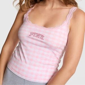 PINK X LoveShackFancy Cotton Cami Icon Gingham